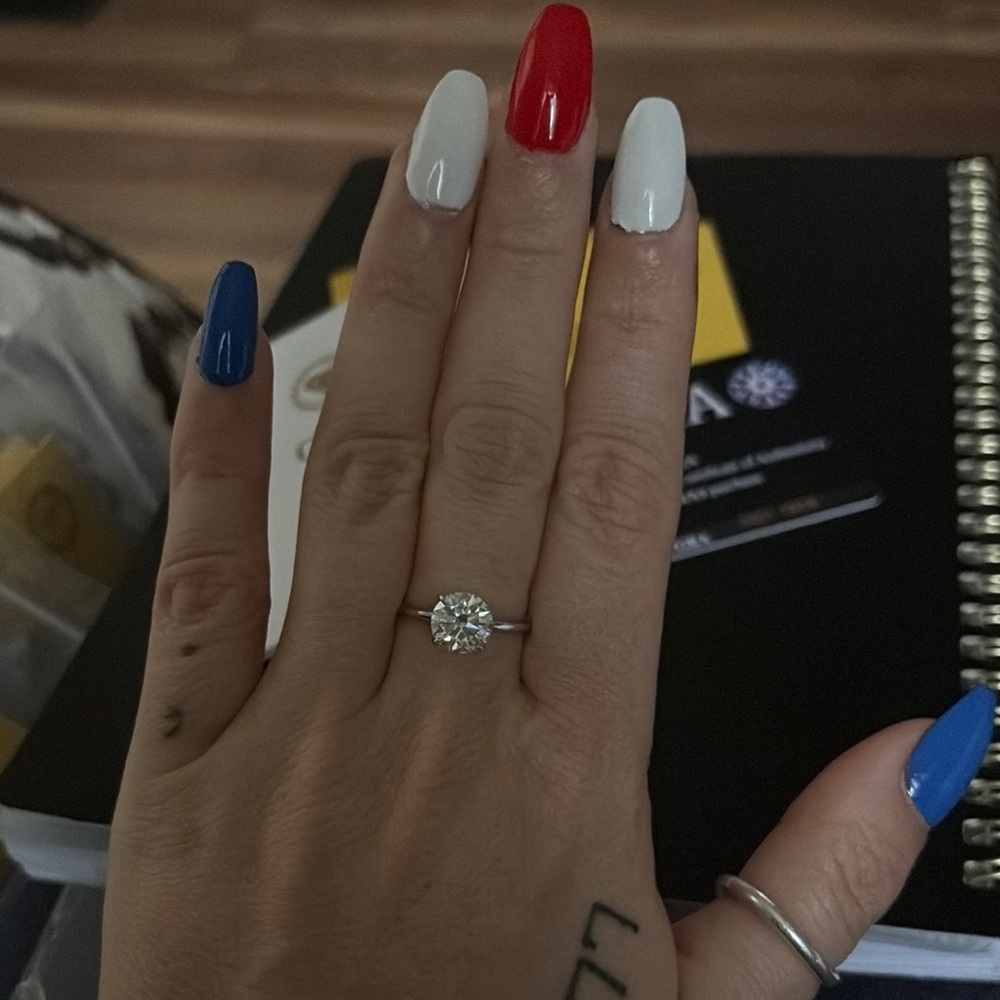 Moissanite Ring With Certification Size 8 - image 2